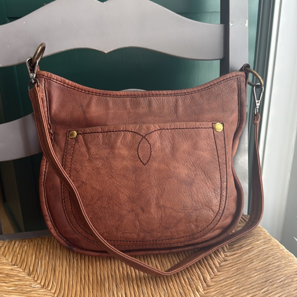 Frye Rich Brown Leather Shoulder Bag